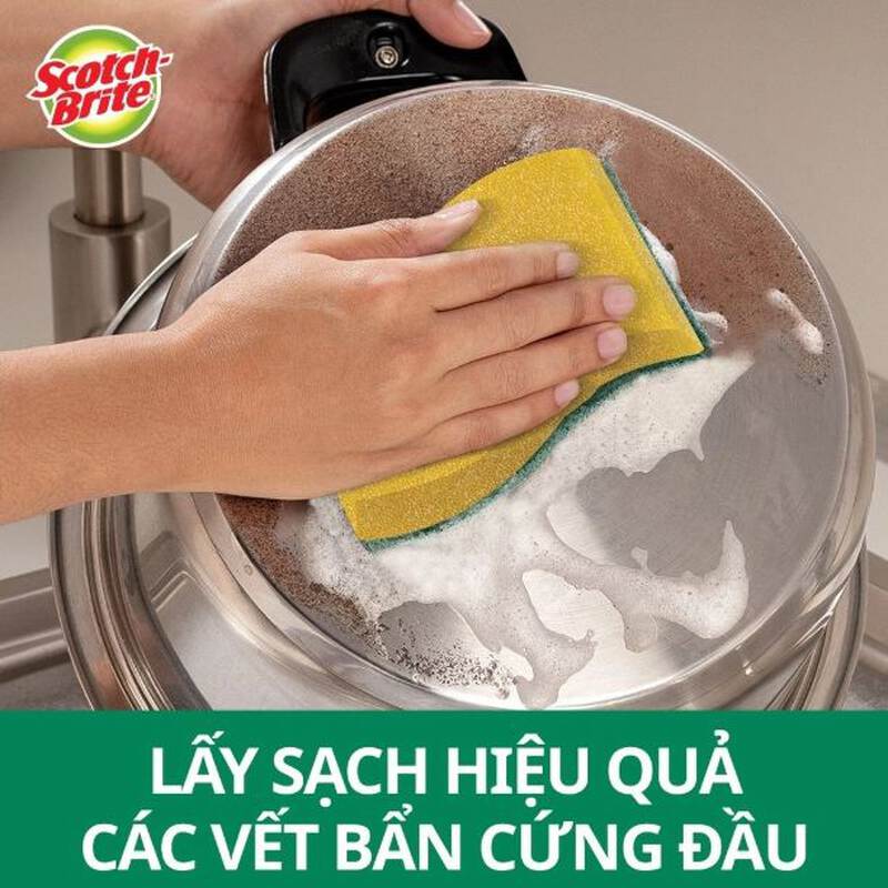 Cước rửa chén siêu sạch có mút - 115x70mm - Gói 6, , large image number null